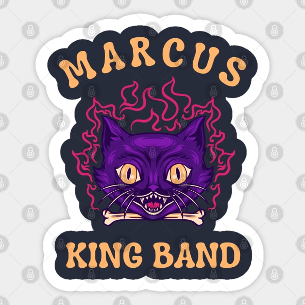 Marcus King Cat Sticker by Faeyza Creative Design